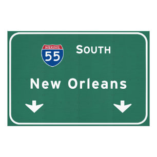 New Orleans Louisiana interstate Highway Freeway : Foto Afdruk