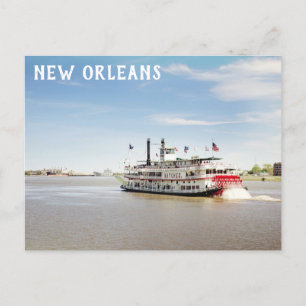 New Orleans Louisiana Mississippi Boat Briefkaart