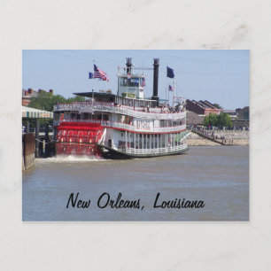 New Orleans Louisiana Mississippi Boat Briefkaart