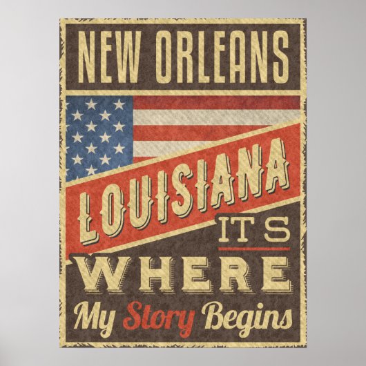 New Orleans Louisiana Poster (Voorkant)