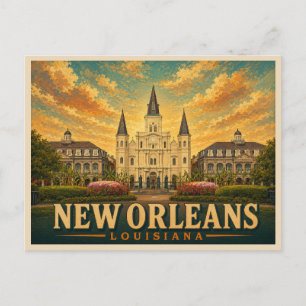New Orleans Louisiana Reis naar het verleden Briefkaart