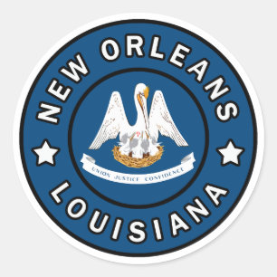 New Orleans Louisiana Ronde Sticker