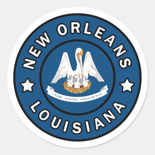 New Orleans Louisiana Ronde Sticker (Voorkant)
