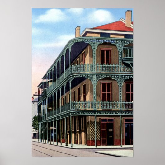 New Orleans Louisiana Royal Street Ironwork Poster (Voorkant)