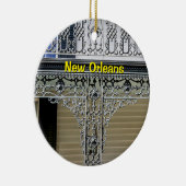 New Orleans, Louisiana, smeedijzer en begraafplaat Keramisch Ornament (Rechts)