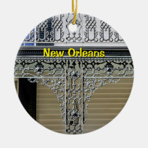 New Orleans, Louisiana, smeedijzer en begraafplaat Keramisch Ornament