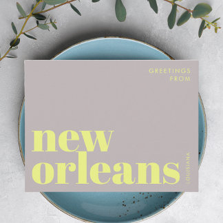 New Orleans Louisiana typografie Briefkaart