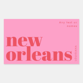 New Orleans Louisiana typografie Rechthoekige Sticker