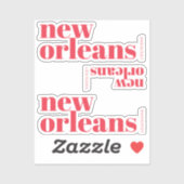 New Orleans Louisiana typografie Sticker (Vel)