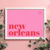New Orleans Louisiana typography  Poster