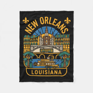 New Orleans Louisiana USA Geboren Opgegroeid Fleece Deken
