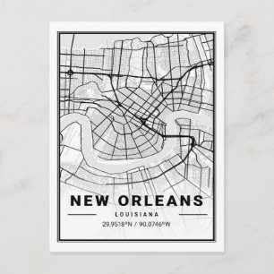 New Orleans Louisiana USA Travel City Map Briefkaart