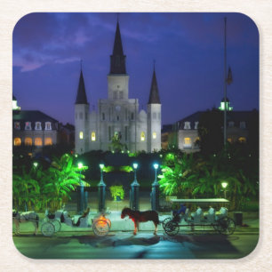 New Orleans, Louisiana Vierkante Kartonnen Onderzetter