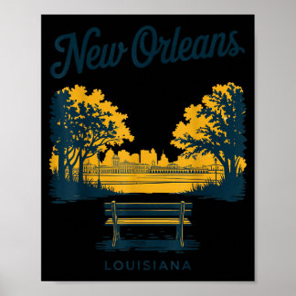New Orleans Louisiana Vintage Reis Scenisch Uitzic Poster