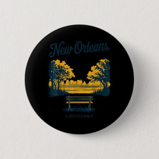 New Orleans Louisiana Vintage Reis Scenisch Uitzic Ronde Button 5,7 Cm