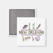New Orleans Magneet (Voorkant / Achterkant)