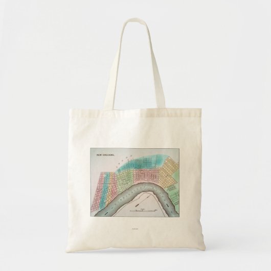 New Orleans Map, 1837 Tote Bag (Voorkant)