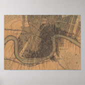 New Orleans Map 1891 Poster (Voorkant)