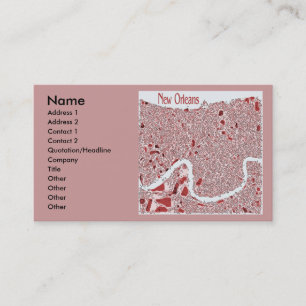 New Orleans Map Abstract Visitekaartje