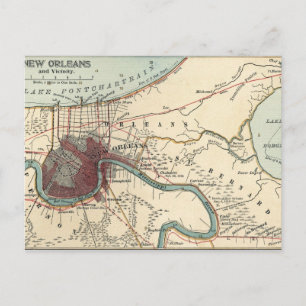 New Orleans Map Briefkaart