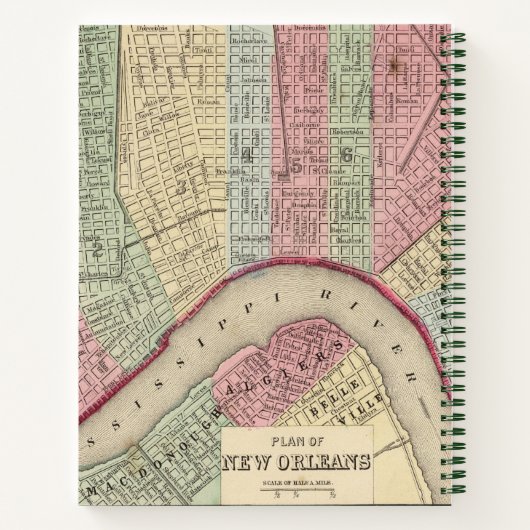 New Orleans Map door Mitchell Notitieboek (Achterkant)