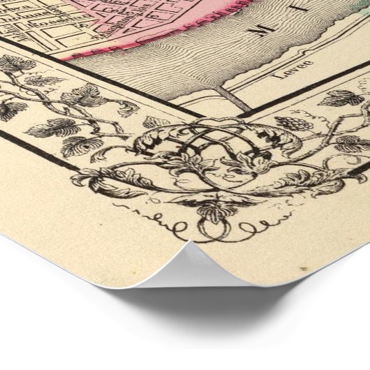 New Orleans Map door Mitchell Poster (Hoek)