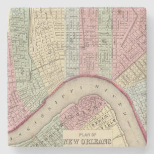 New Orleans Map door Mitchell Stenen Onderzetter