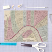 New Orleans Map door Mitchell Tissuepapier (Craft)