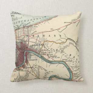 New Orleans Map Pillow Kussen