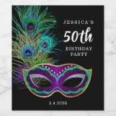 New Orleans Mardi Gras Anniversaire Étiquettes de  (Étiquettes simples)