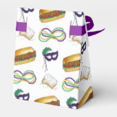 New Orleans Mardi Gras Beignet beheert Masker PoBo Bedankdoosjes (Achterkant)