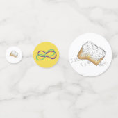 New Orleans Mardi Gras Beignet beheert Masker PoBo Confetti (Achterkanten)