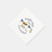 New Orleans Mardi Gras Beignet beheert Masker PoBo Servet (Hoek)