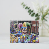 New Orleans Mardi Gras Briefkaart (Staand voorkant)