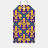 New Orleans Mardi Gras Fleur de Lis Cadeaulabel (Voorkant)