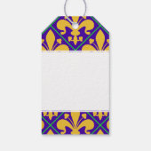 New Orleans Mardi Gras Fleur de Lis Cadeaulabel (Achterkant)