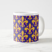 New Orleans Mardi Gras Fleur de Lis Grote Koffiekop (Voorkant rechts)