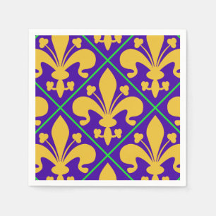 New Orleans Mardi Gras Fleur de Lis Servetten