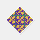 New Orleans Mardi Gras Fleur de Lis Servetten (Hoek)