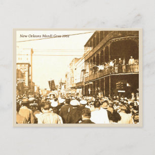 New Orleans Mardi Gras  foto 1961 Briefkaart