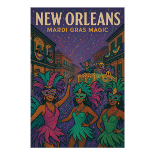 New Orleans - Mardi Gras Magic Perfect Poster