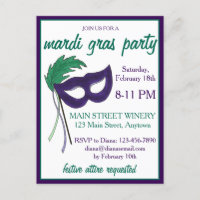 New Orleans Mardi Gras Masquerade Mask Ball Party