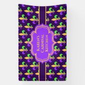 New Orleans Mardi Gras of Carnaval Spandoek (Verticaal)