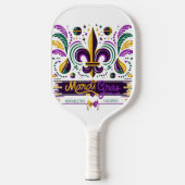 New Orleans Mardi Gras paarse geel groen Pickleball Paddle (Voorkant)