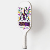 New Orleans Mardi Gras paarse geel groen Pickleball Paddle (Links)