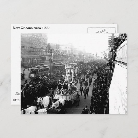 New Orleans Mardi Gras Parade, postkaart (Voorkant / Achterkant)