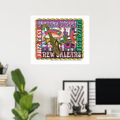 New Orleans Mardi Gras Poster (Thuiskantoor)