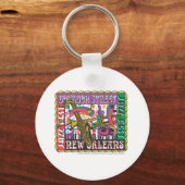 New Orleans Mardi Gras Sleutelhanger (Voorkant)