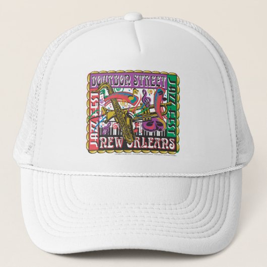New Orleans Mardi Gras Trucker Pet (Voorkant)