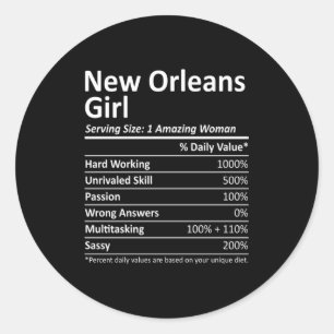 New Orleans Meisje La Louisiana Grappige Stad Thui Ronde Sticker